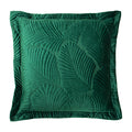 Paoletti Palmeria Quilted Velvet Cushion Cover in Emerald
