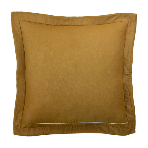 Jungle Gold Cushions - Palmeria Quilted Velvet Cushion Cover Gold Paoletti