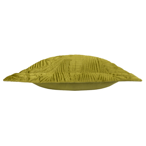 Jungle Green Cushions - Palmeria Quilted Velvet Cushion Cover Moss Paoletti