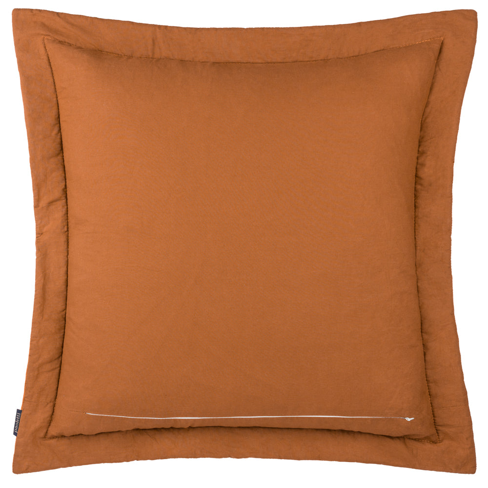 Palmeria Quilted Velvet Cushion Rust