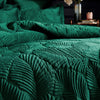 Paoletti Palmeria Quilted Velvet Duvet Cover Set in Emerald
