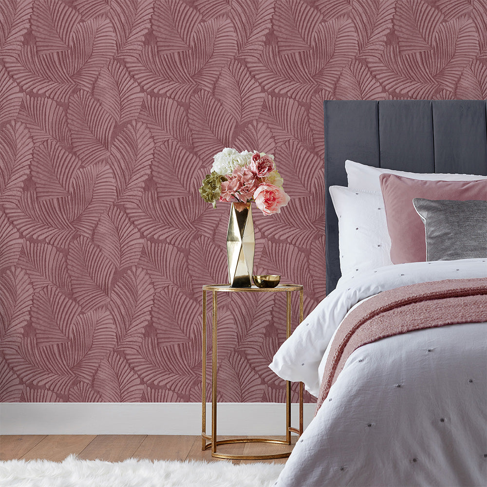 Palmeria Vinyl Wallpaper Sample Blush