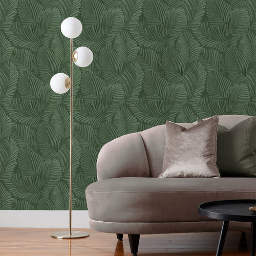 Jungle Green Wallpaper - Palmeria Vinyl Wallpaper Emerald Paoletti