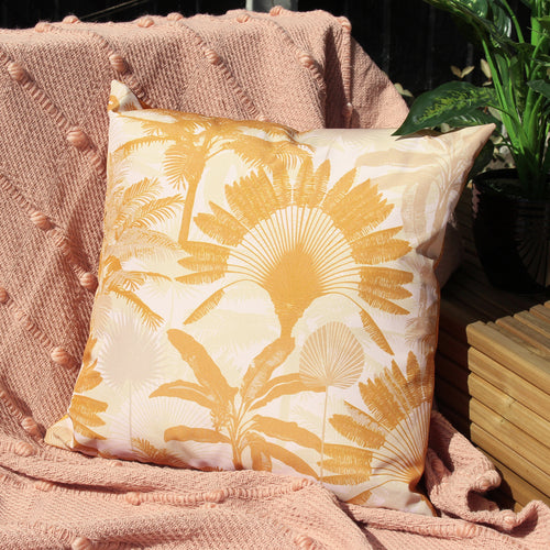 Jungle Yellow Cushions - Palms Outdoor Cushion Cover Ochre furn.