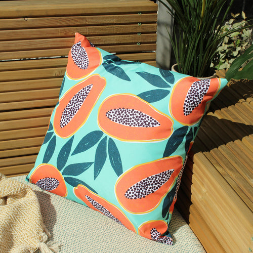 furn. Papaya Outdoor Cushion Cover in Aqua