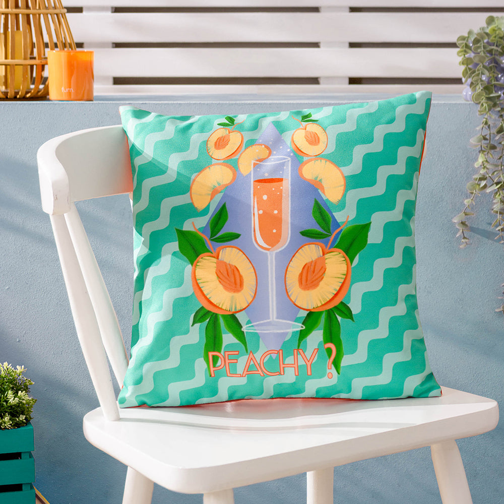 Peachy Blue Outdoor Cushion Cover Aqua Cushions furn. furn