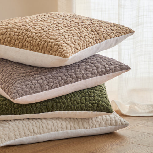 Pebble Textured Chenille Cushion Lichen