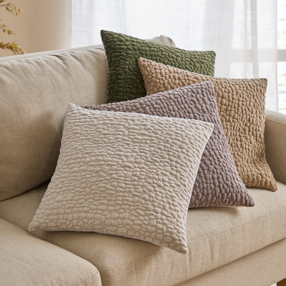 Pebble Textured Chenille Cushion Slate