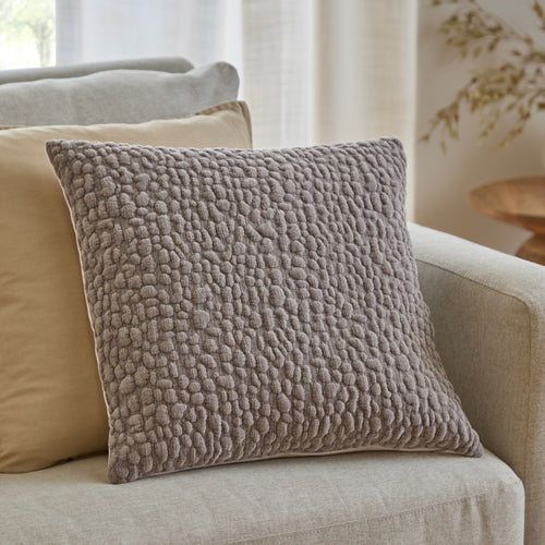 Abstract Grey Cushions - Pebble Textured Chenille Cushion Cover Slate Yard