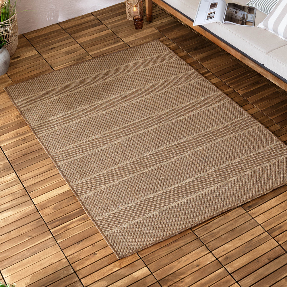 Pentle Jute Effect Indoor/Outdoor Rug Natural