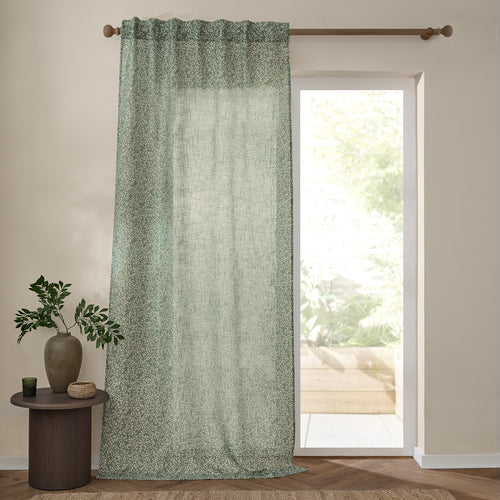 Perrie Leaf Sheer Woven Curtain Panel Forest