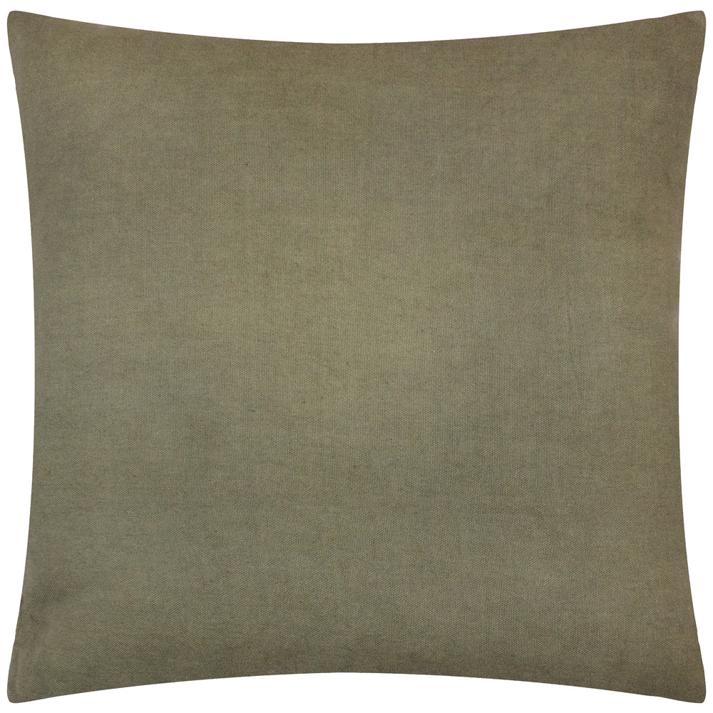 Picking Patch Embroidered Velvet Cushion Greenwood