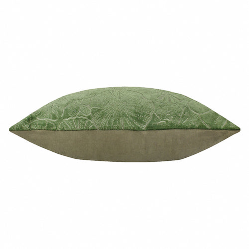 Woodland Green Cushions - Picking Patch Embroidered Velvet Cushion Cover Greenwood furn.