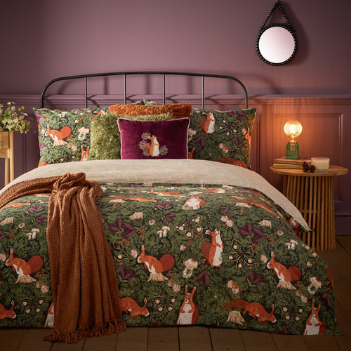 Woodland Multi Bedding - Pineberry Forest Woodland Duvet Cover Set Multicolour furn.