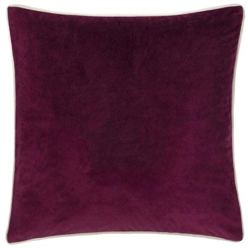 Animal Purple Cushions - Pineberry Forest Embroidered Velvet Cushion Cover Plum furn.