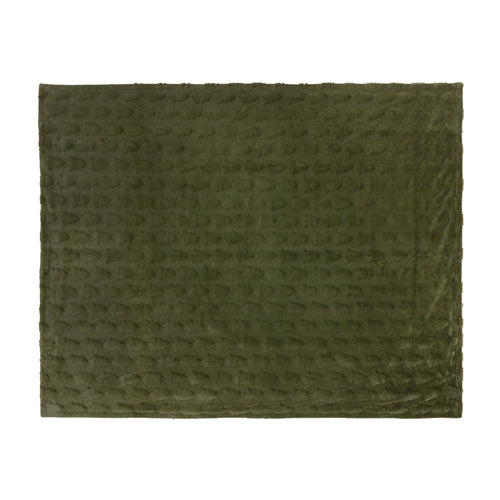 Pines Faux Fur Throw Forest Green