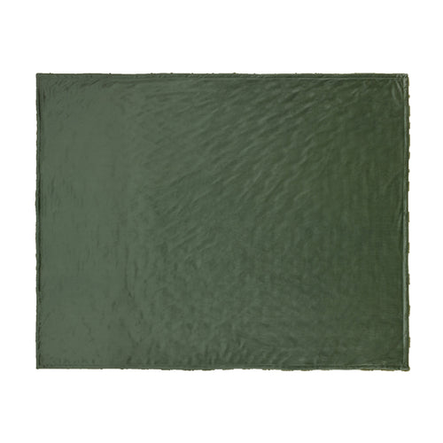 Pines Faux Fur Throw Forest Green