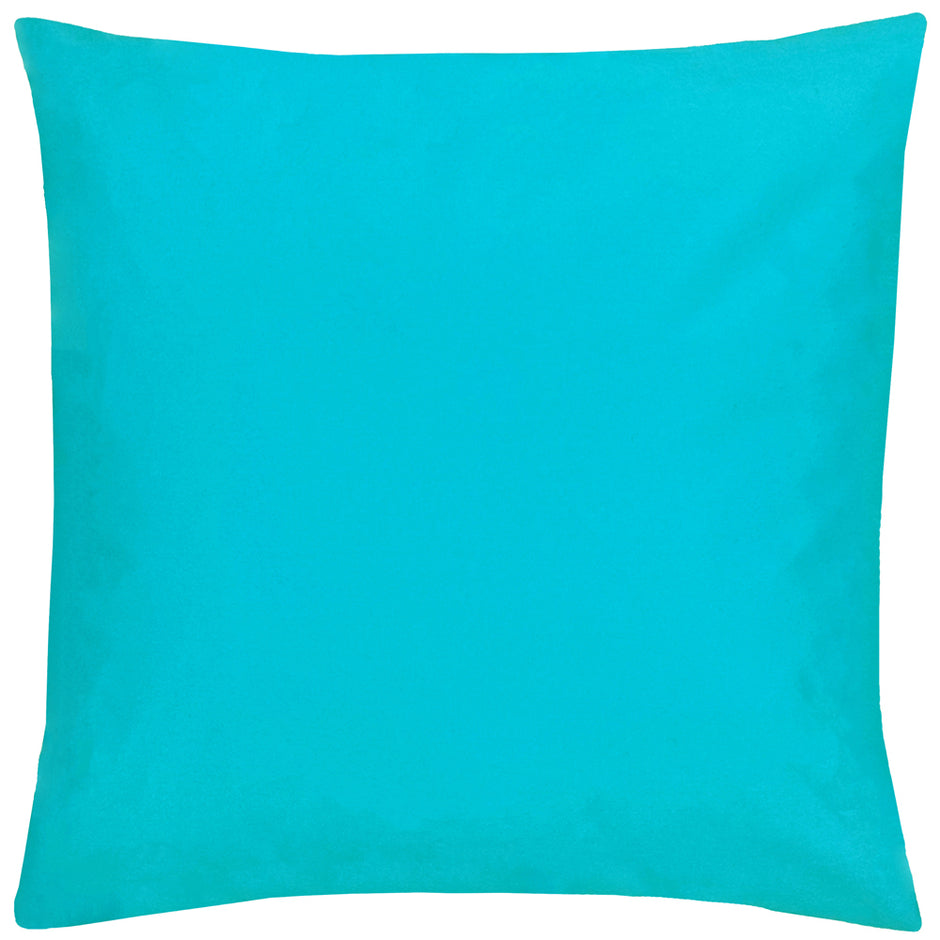 Plain Blue Outdoor Cushion Cover Aqua Cushions furn.