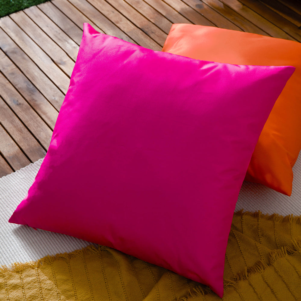 Plain Pink Outdoor Cushion Cover Pink Cushions furn. furn