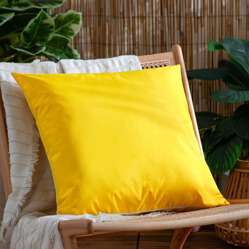 Plain Yellow Cushions - Plain Outdoor Cushion Cover Yellow furn.