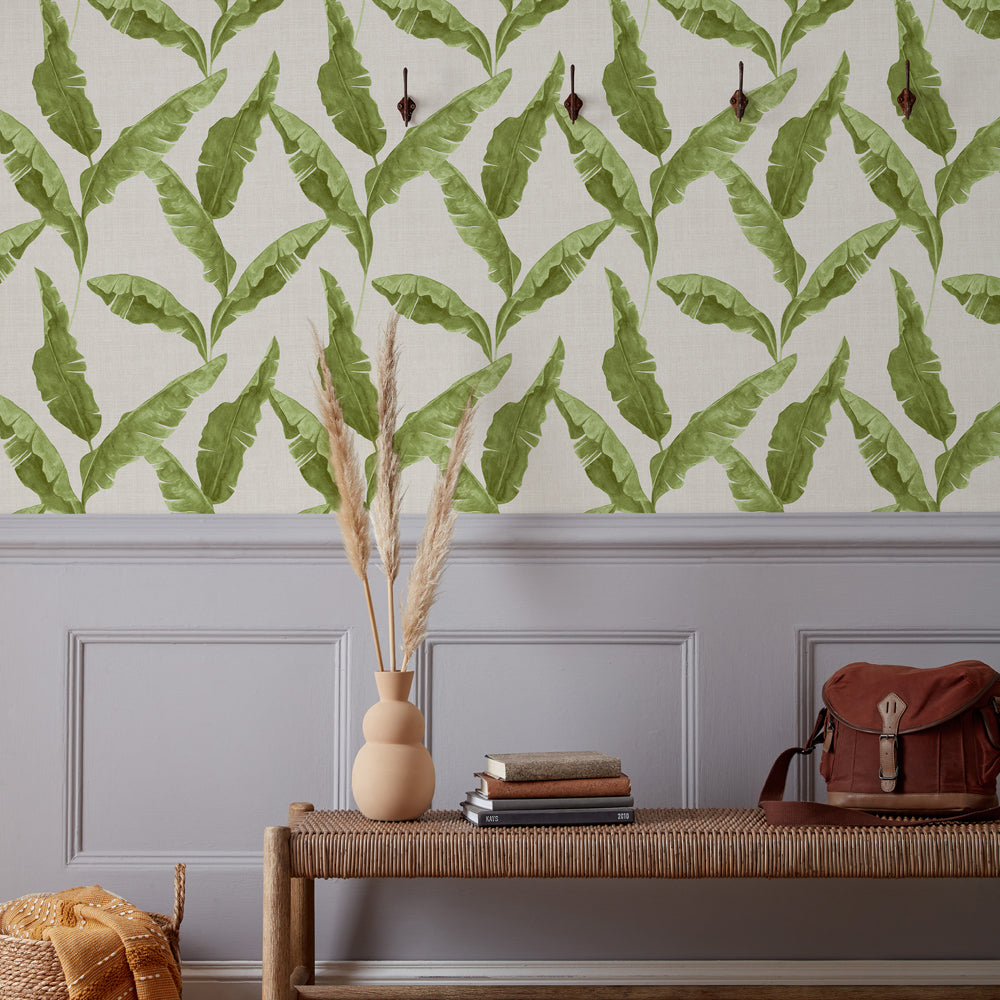 Plantain Wallpaper Sample Green