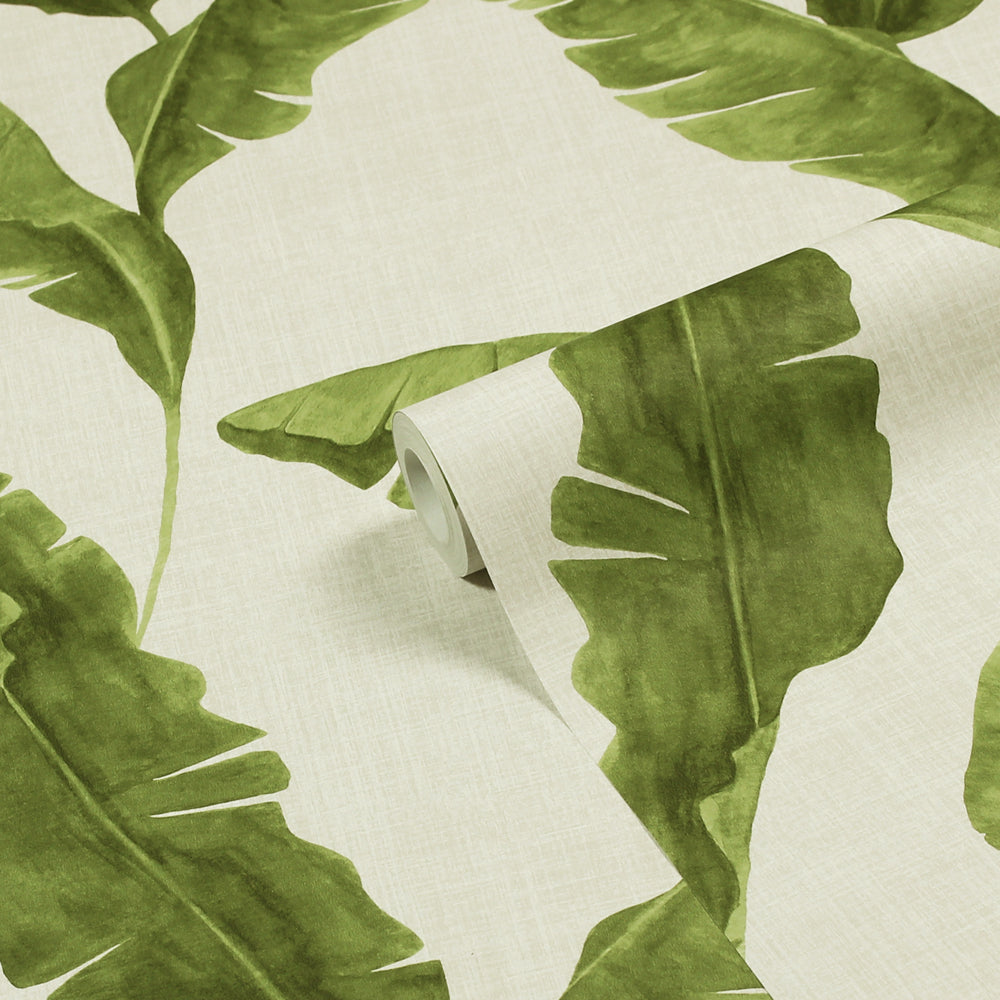 Plantain Wallpaper Sample Green