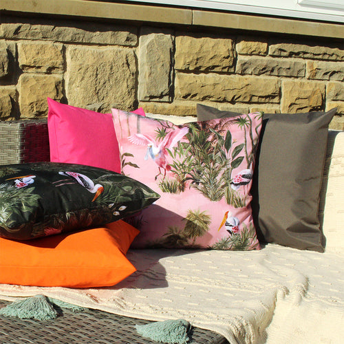Jungle Pink Cushions - Platalea Outdoor Cushion Cover Blush Paoletti