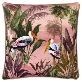 Paoletti Platalea Botanical Cushion Cover in Pink