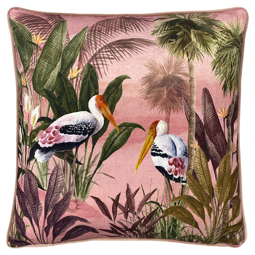 Paoletti Platalea Botanical Cushion Cover in Pink