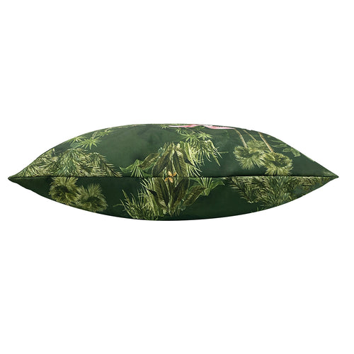 Jungle Green Cushions - Platalea  Large 70cm Outdoor Floor Cushion Cover Bottle Green Paoletti