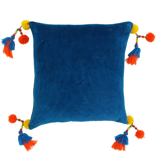  Blue Cushions - Poco Velvet Cushion Cover Teal Paoletti