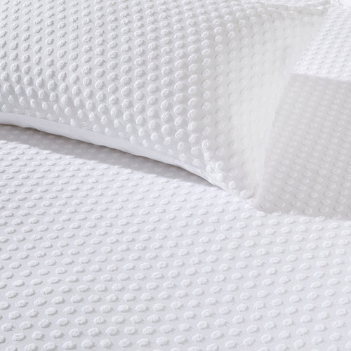 Spotted White Bedding - Polka Tuft  100% Cotton Duvet Cover Set White Yard