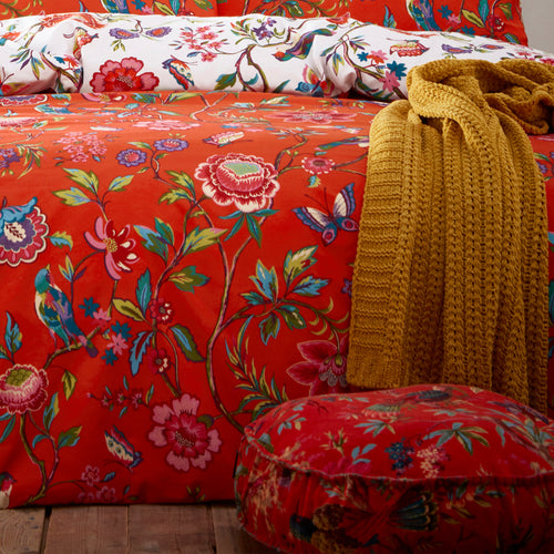 Floral Orange Bedding - Pomelo  Tropical Floral Duvet Cover Set Orange furn.