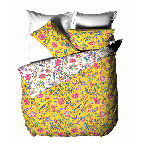 Floral Yellow Bedding - Pomelo  Tropical Floral Duvet Cover Set Yellow furn.