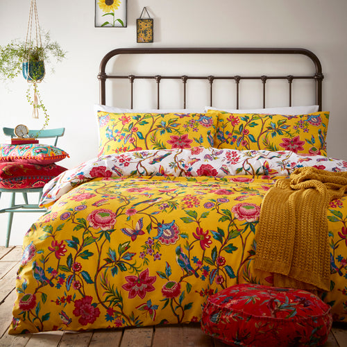 Floral Yellow Bedding - Pomelo  Tropical Floral Duvet Cover Set Yellow furn.