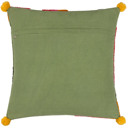 Abstract Green Cushions - Poppy  Cushion Cover Khaki/Pink furn.