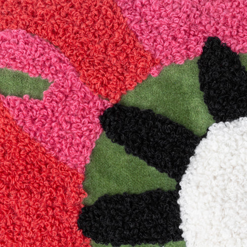 Abstract Green Cushions - Poppy  Cushion Cover Khaki/Pink furn.