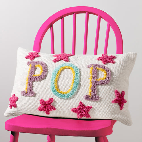 Abstract Pink Cushions - Pop Cotton Tufted Cushion Cover Fuchsia heya home