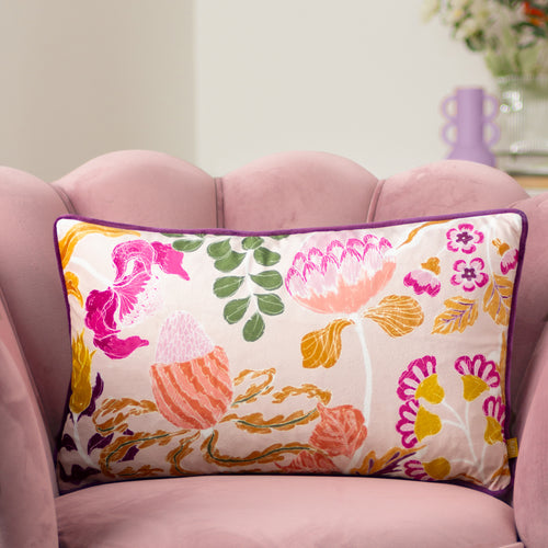 Abstract Pink Cushions - Protea Printed Abstract Cushion Cover Pink furn.
