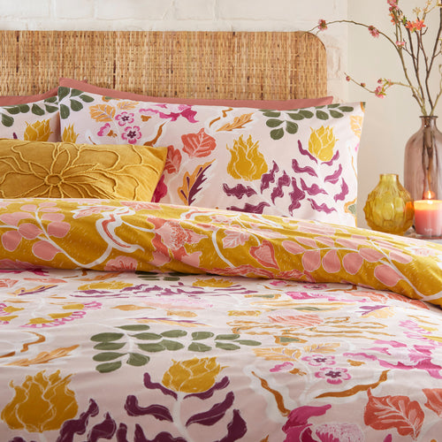 Floral Purple Bedding - Protea Printed Abstract Floral Duvet Cover Set Pink furn.