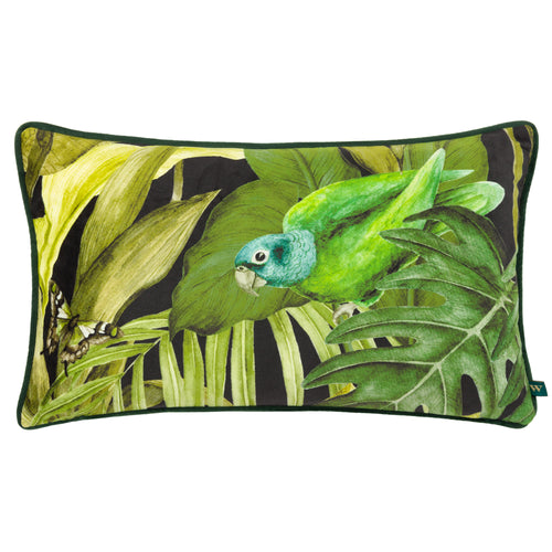 Animal Green Cushions - Psitta  Cushion Cover Black Wylder