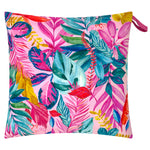 furn. Psychedelic Jungle Large 70cm Outdoor Floor Cushion Cover in Hot Pink