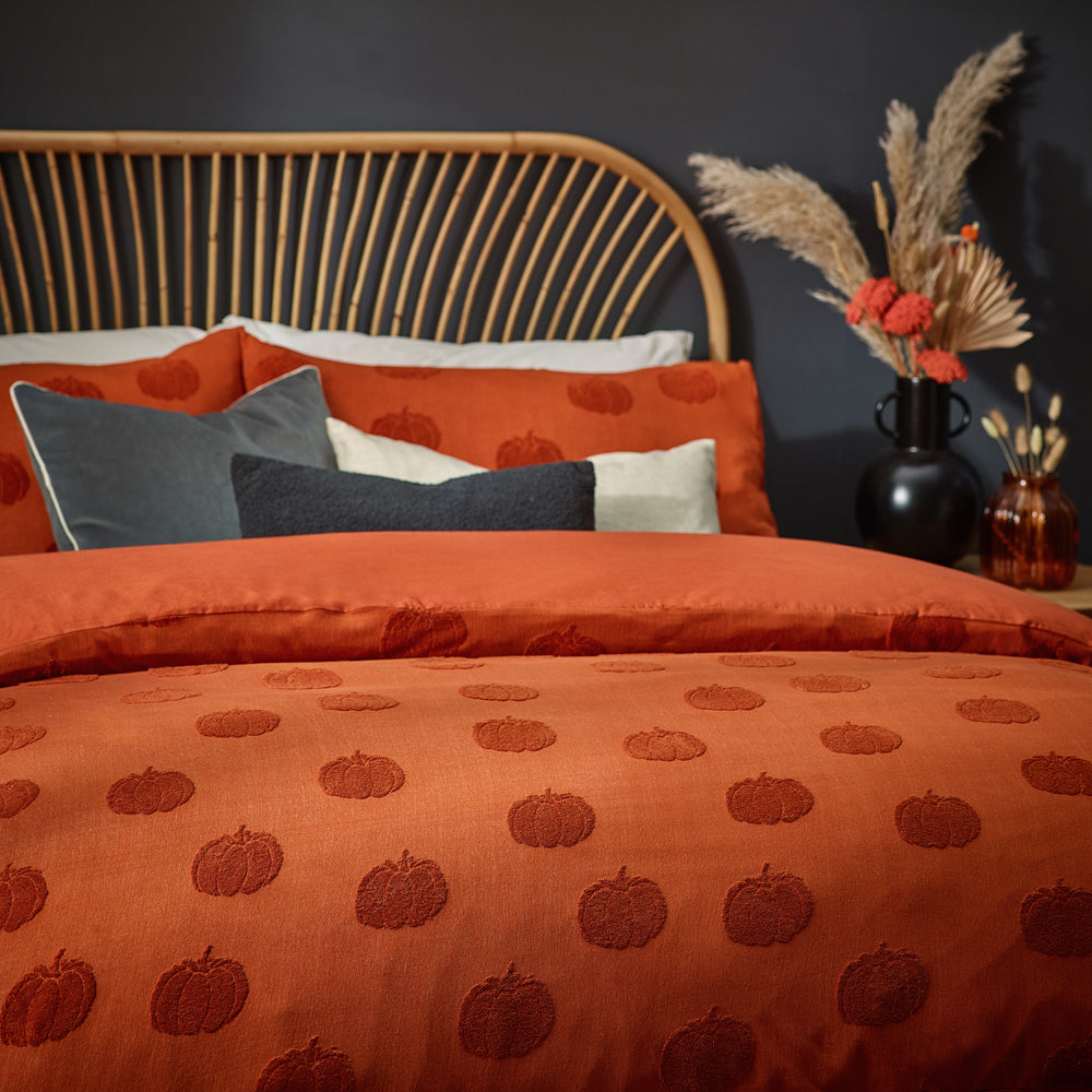furn. Pumpkin Tufted King Size Duvet Set Spice furn. Pumpkin Tufted King Size Duvet Set Spice
