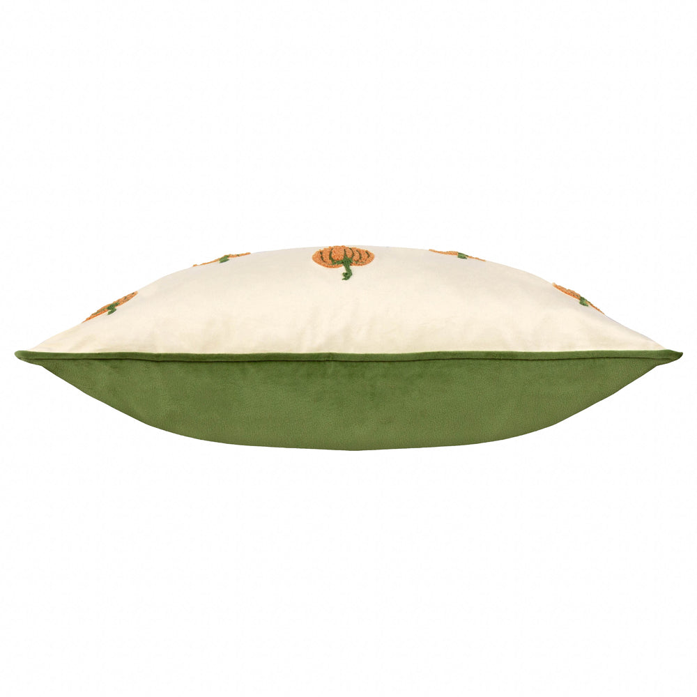 Pumpkin Spice Tufted Velvet Cushion Multicolour