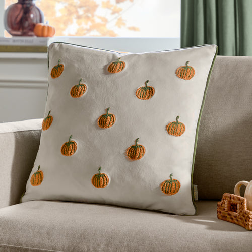  Cream Cushions - Pumpkin Spice Tufted Velvet Cushion Cover Multicolour Wylder