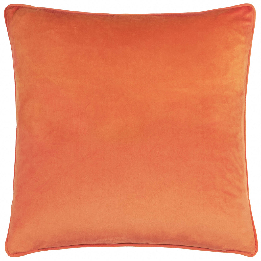 Pumpkin Spice Velvet Cushion Orange