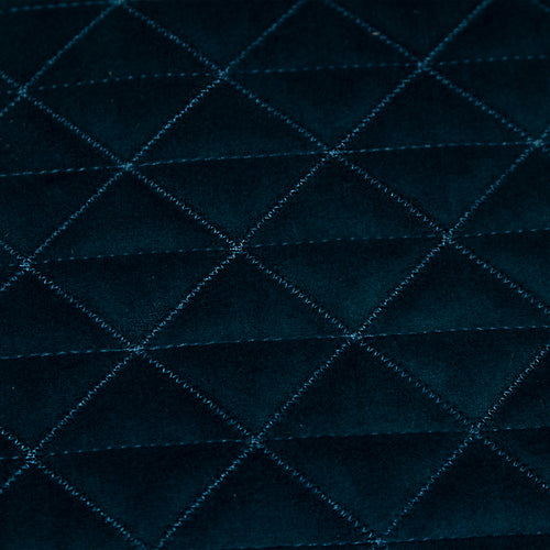 Geometric Blue Cushions - Quartz Rectangular Quilted  Cushion Cover Teal/Jaffa Paoletti