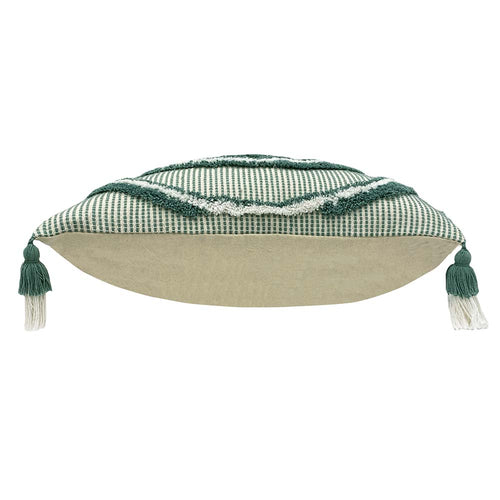  Green Cushions - Rainbow Tuft Tasselled Cushion Cover Sage furn.