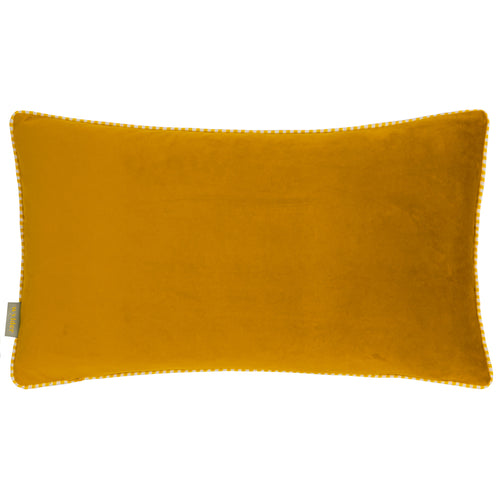 Ramble Bees Embroidered Velvet Cushion Honey