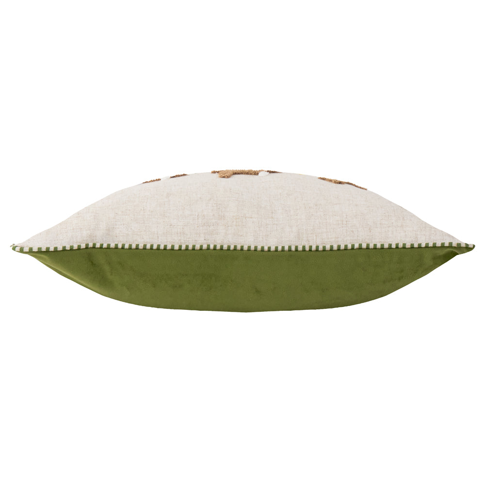 Ramble Hares Tufted Cushion Sage